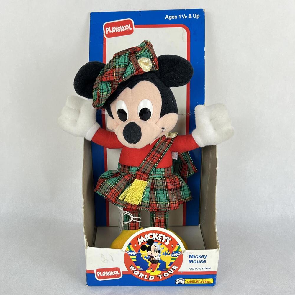 Vintage Playskool Mickey’s World Tour Scottish Outfit in Original Packaging 1991